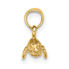 10K 3-D Polished Mini Manatee Charm