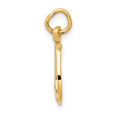 10k Solid Polished Horseshoe Charm