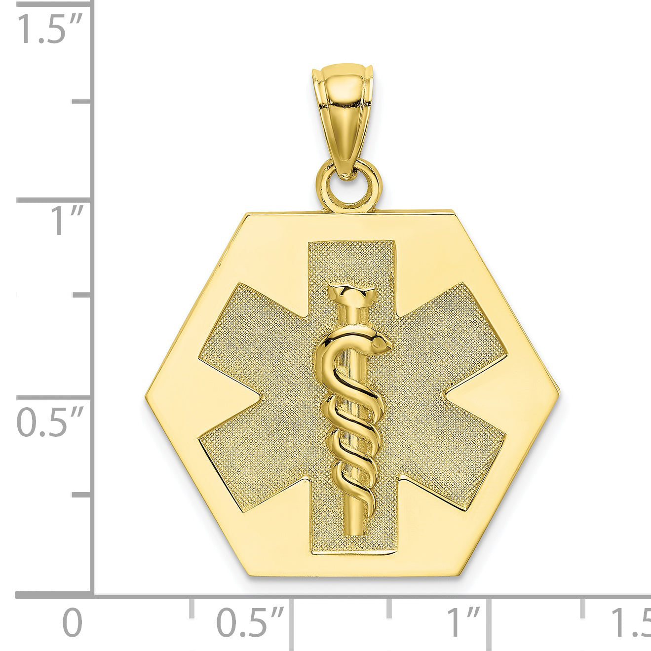 10k Medical Disc Pendant