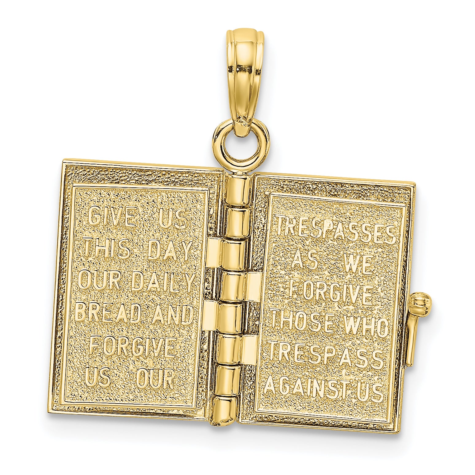 10K 3-D Moveable Pages Holy Bible w/ Lords Prayer Charm