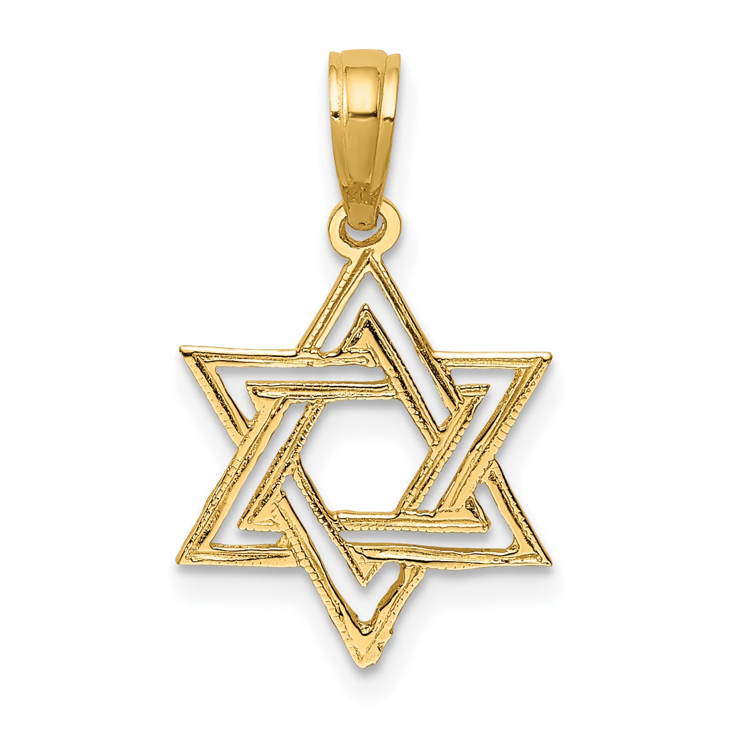 10K Polished Star Of David Charm