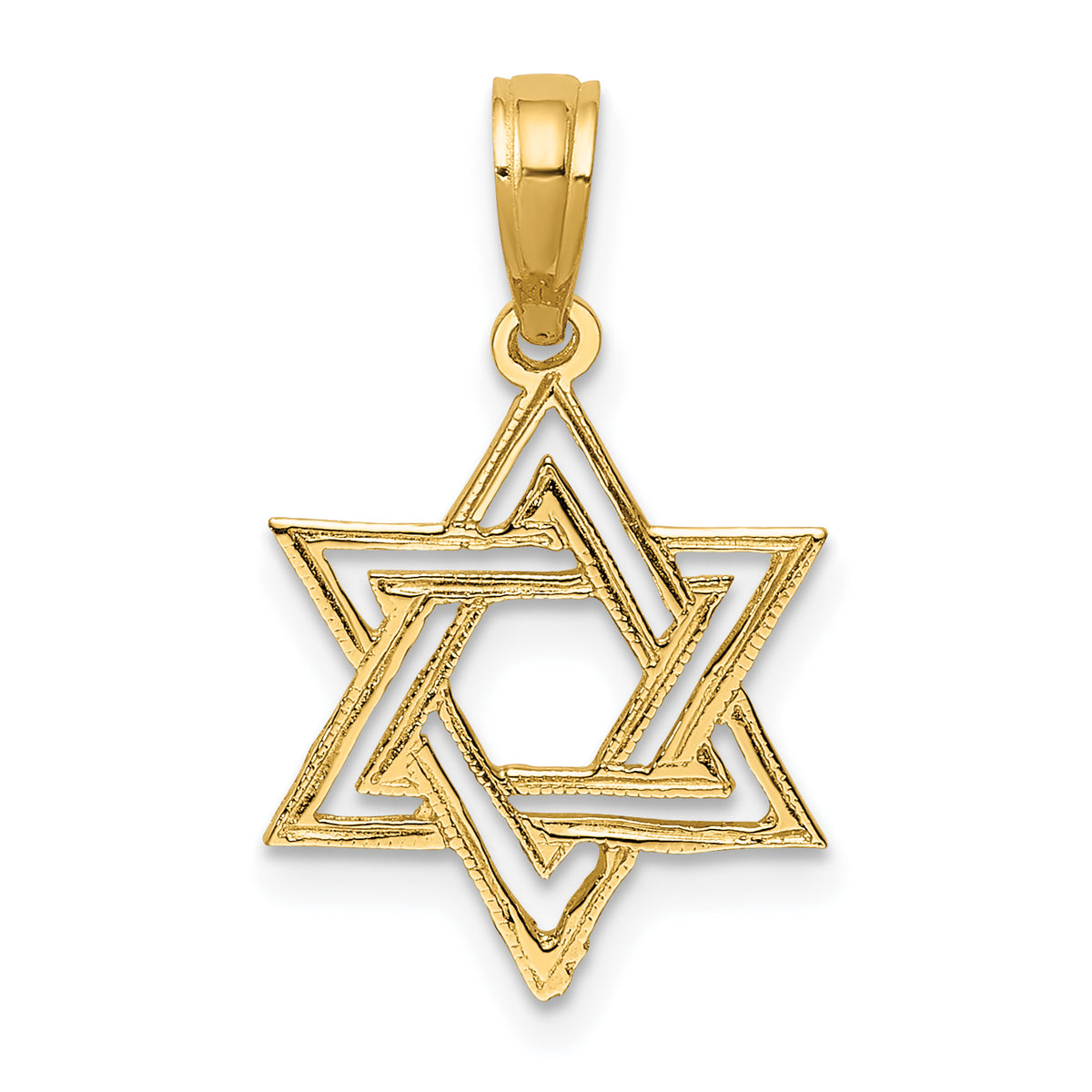 10K Polished Star Of David Charm