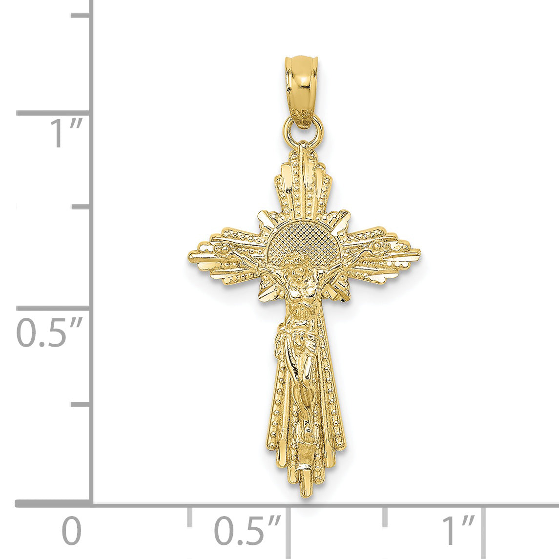 10K D/C Crucifix Charm