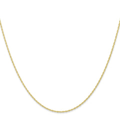 10K Gold Polished Cable Rope Chain Necklace  Elegant 16 Solid Design