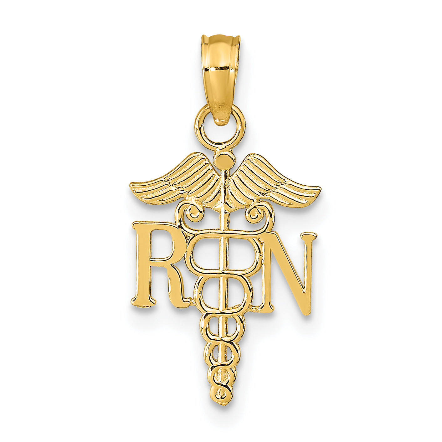 10K RN Caduceus Pendant