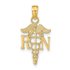 10K RN Caduceus Pendant