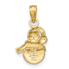 10k Snowman Pendant