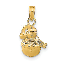 10k Snowman Pendant