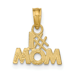 10K Polished #1 MOM Pendant