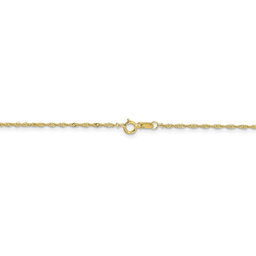 10k Yellow Gold Singapore Necklace with Elegant Timeless Design