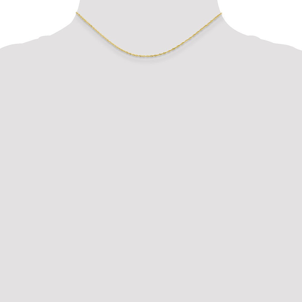 Singapore Chain Necklace in 10K Yellow Gold, 1.1mm