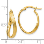 10K Gold Twisted Hoop Earrings with Polished Finish and Lifetime Guarantee