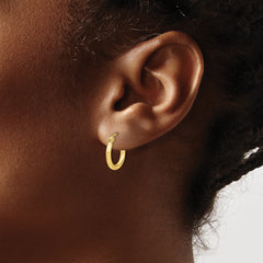 10K Polished Hinged Hoop Earrings