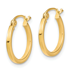 10K Polished Hinged Hoop Earrings