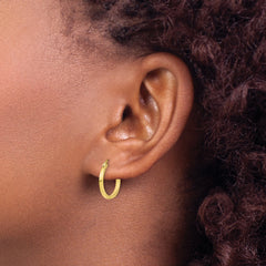 10K Polished Hinged Hoop Earrings
