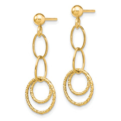 10K Post Dangle Earrings