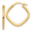10K Polished Square Hoop Earrings