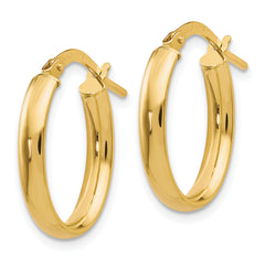 10K Polished Yellow Gold Hoop Earrings