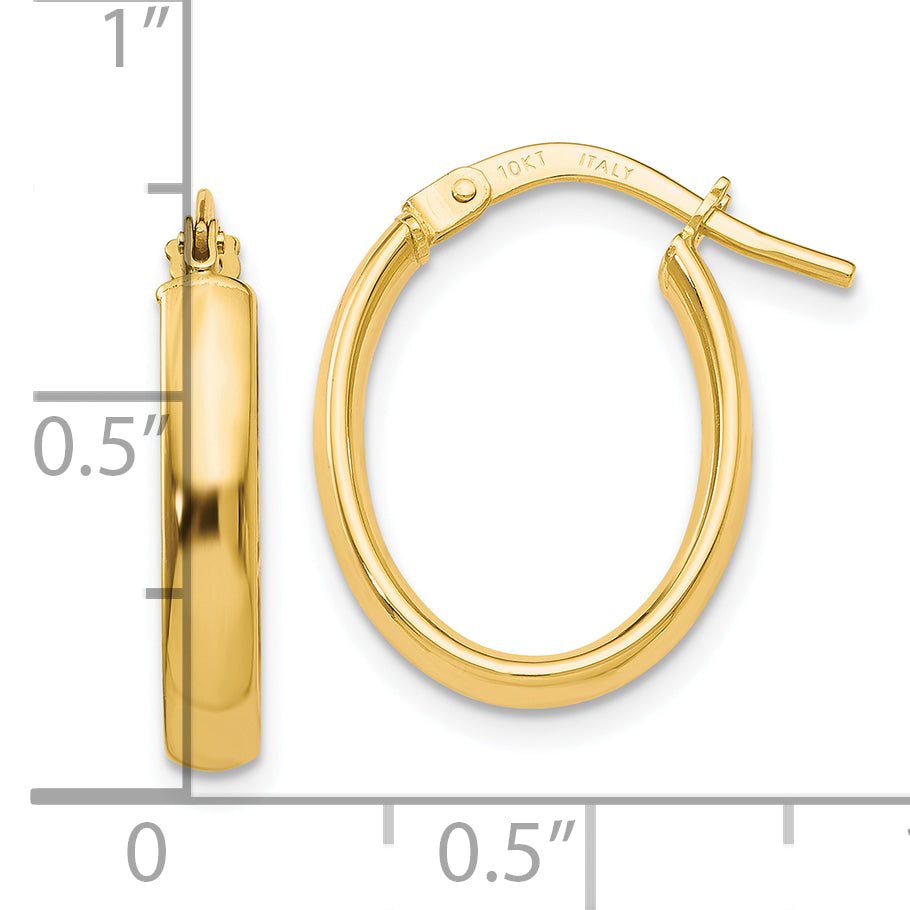 10K Polished Yellow Gold Hoop Earrings