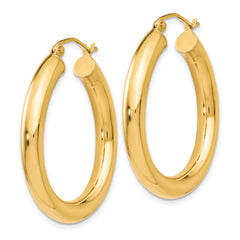 10K Polished Lightweight Hoop Earrings