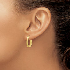 10K Polished U-Shape Hoop Earrings