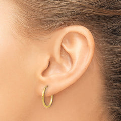 10k 1.5mm Polished Round Endless Hoop Earrings