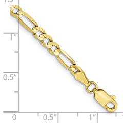 10k 4mm Concave Open Figaro Chain - 7