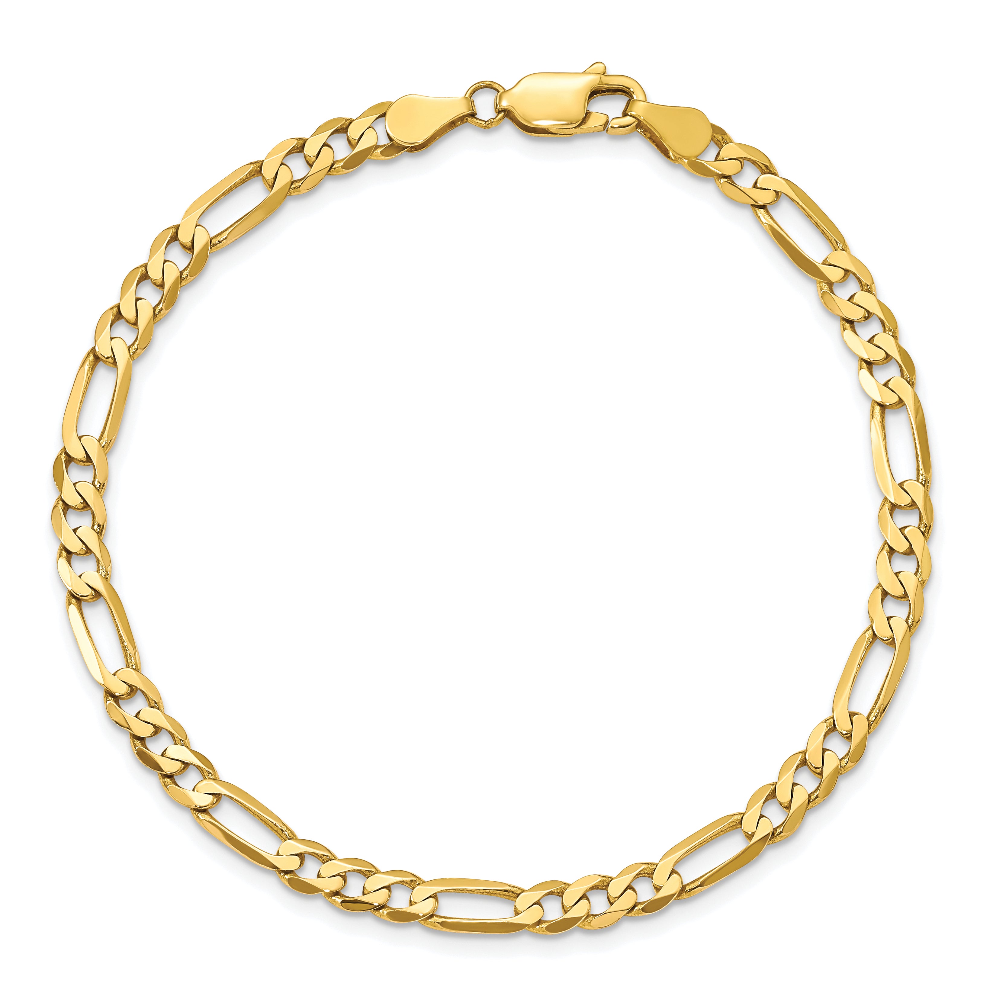 10k 4.5mm Concave Open Figaro Chain - 7