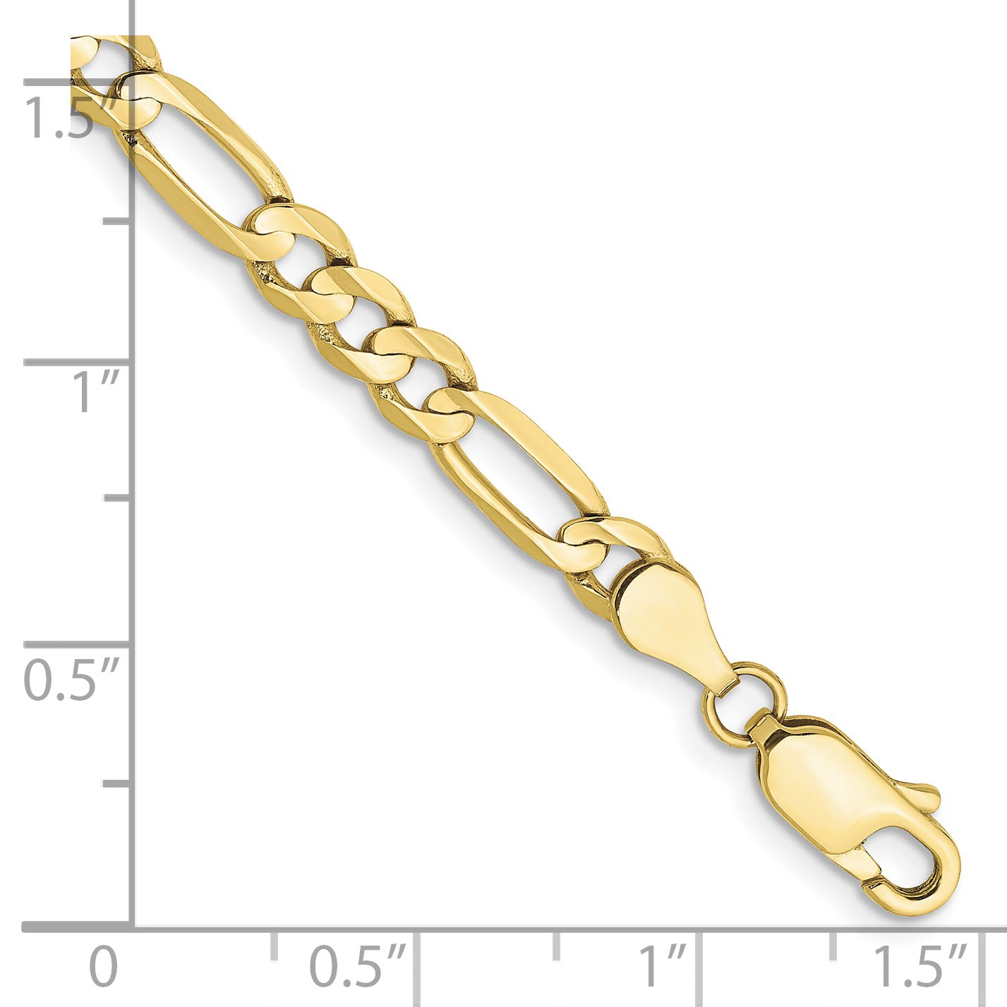 10k 4.5mm Concave Open Figaro Chain - 7