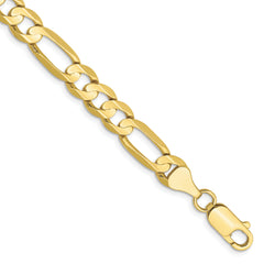 10k 6.75mm Concave Open Figaro Chain