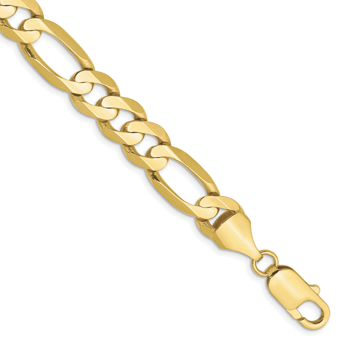 10k 8.75mm Concave Open Figaro Chain