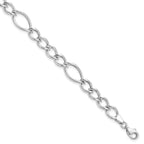 10K White Gold Polished Link Bracelet
