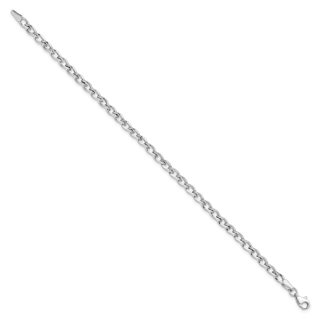 10K White Gold Polished Link Bracelet
