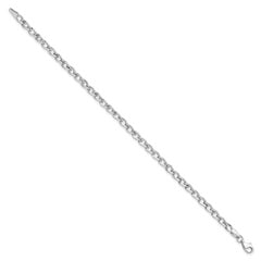 10K White Gold Polished Link Bracelet