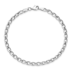 10K White Gold Polished Link Bracelet