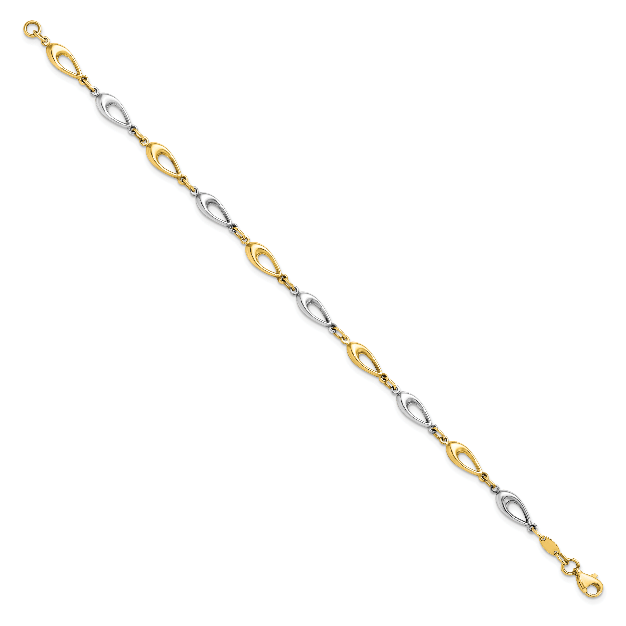 10K Two-tone Polished Bracelet Secondary image