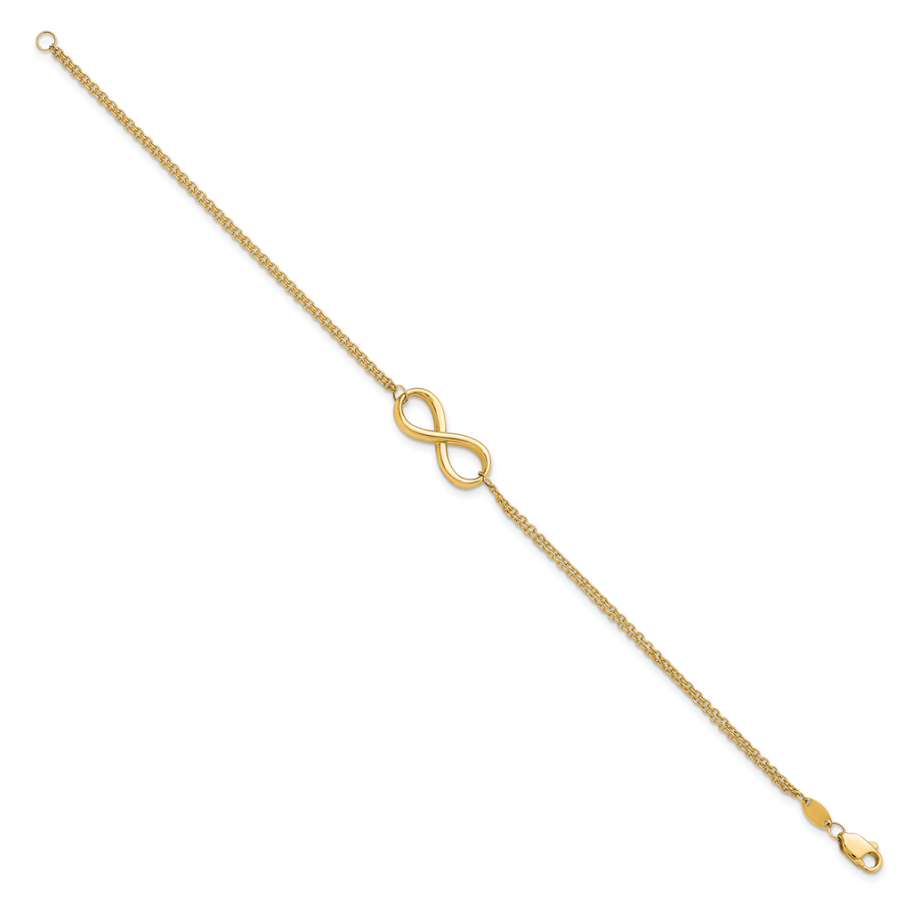 10K Polished Infinity Bracelet