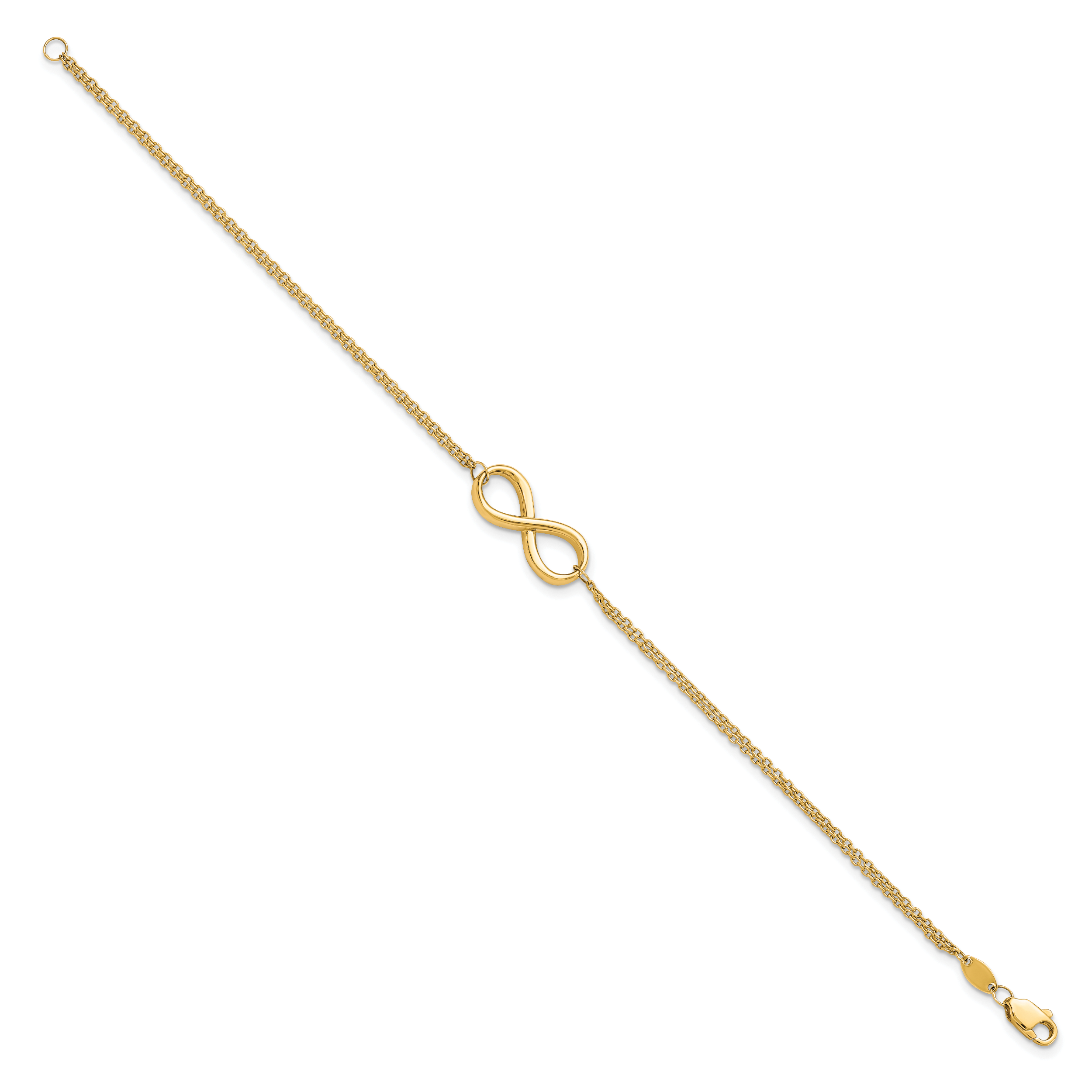 10K Polished Infinity Bracelet
