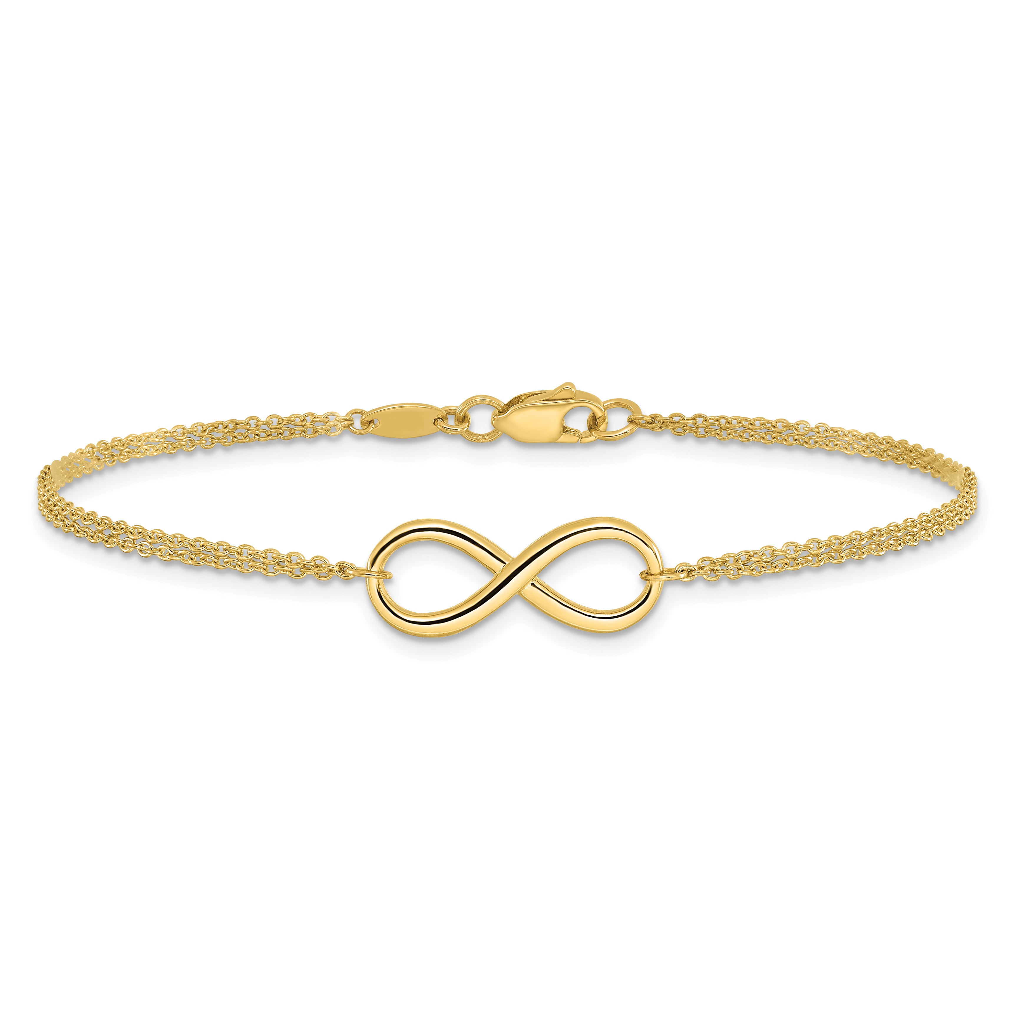 10K Polished Infinity Bracelet