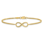 10K Polished Infinity Bracelet