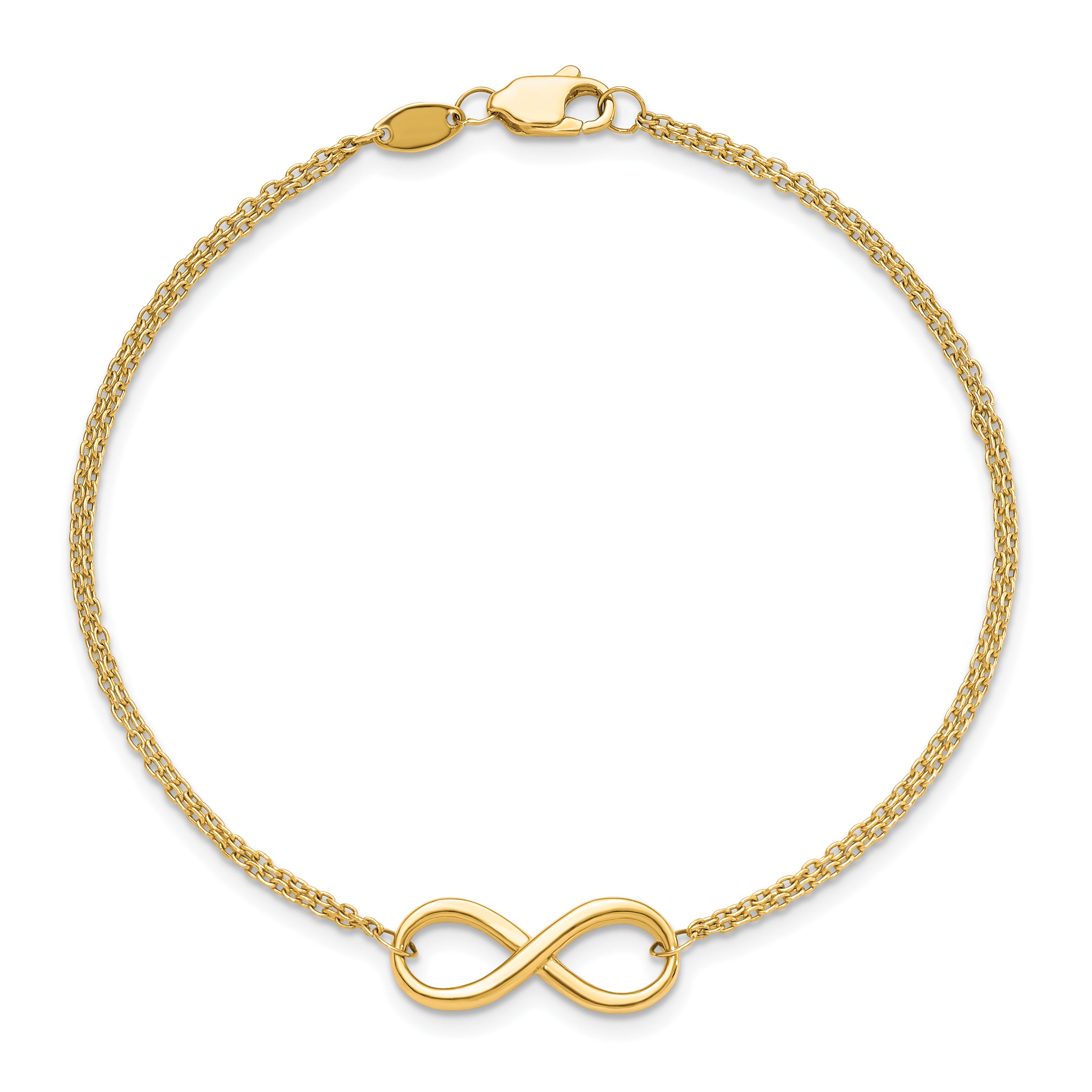 10K Polished Infinity Bracelet