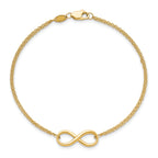 10K Polished Infinity Bracelet