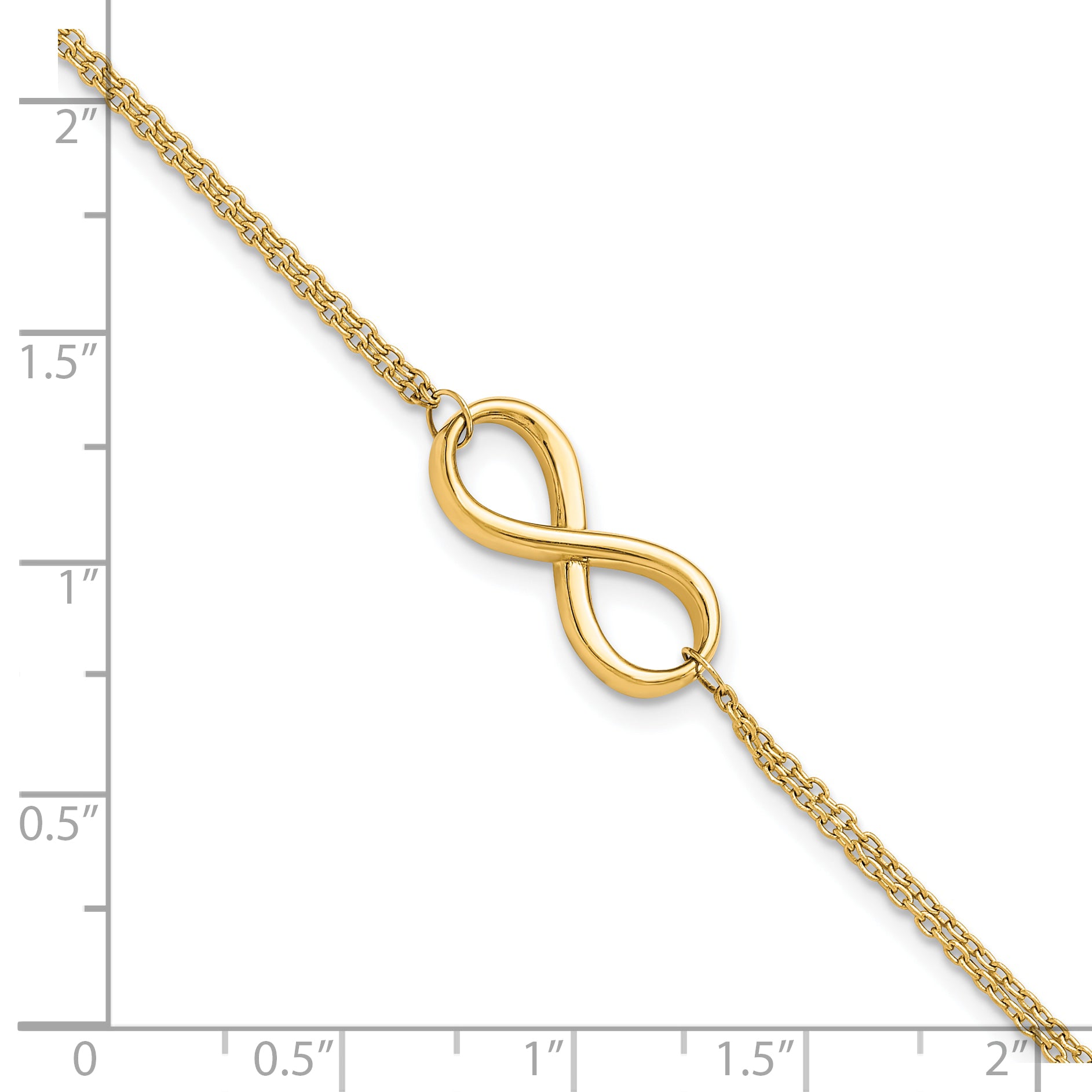 10K Polished Infinity Bracelet