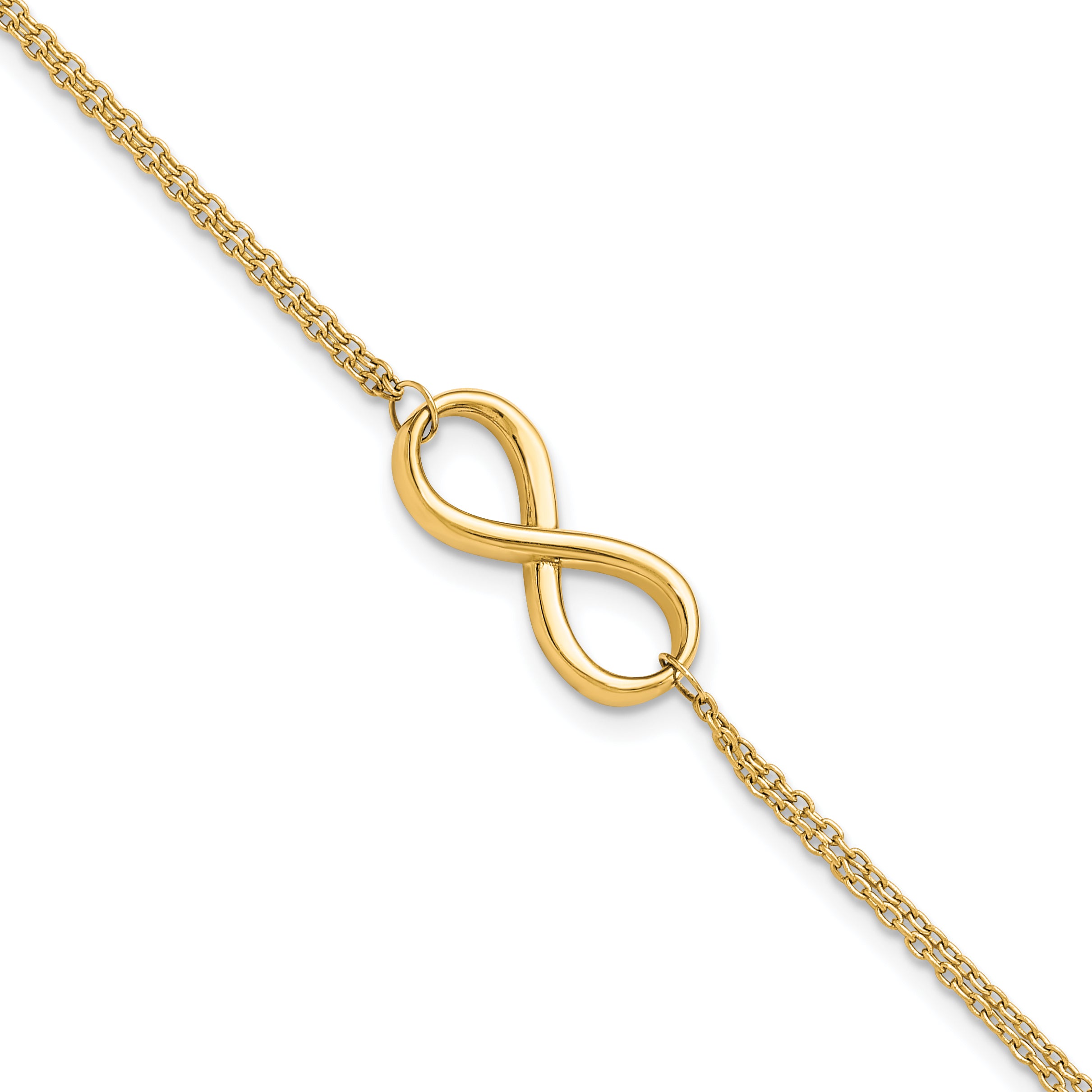 10K Polished Infinity Bracelet Main image