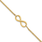 10K Polished Infinity Bracelet