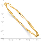 10K Polished Hinged Bangle