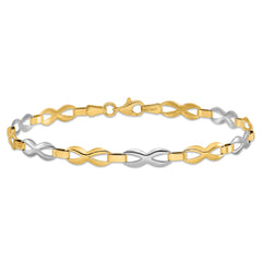 10K Two-tone Polished Bracelet