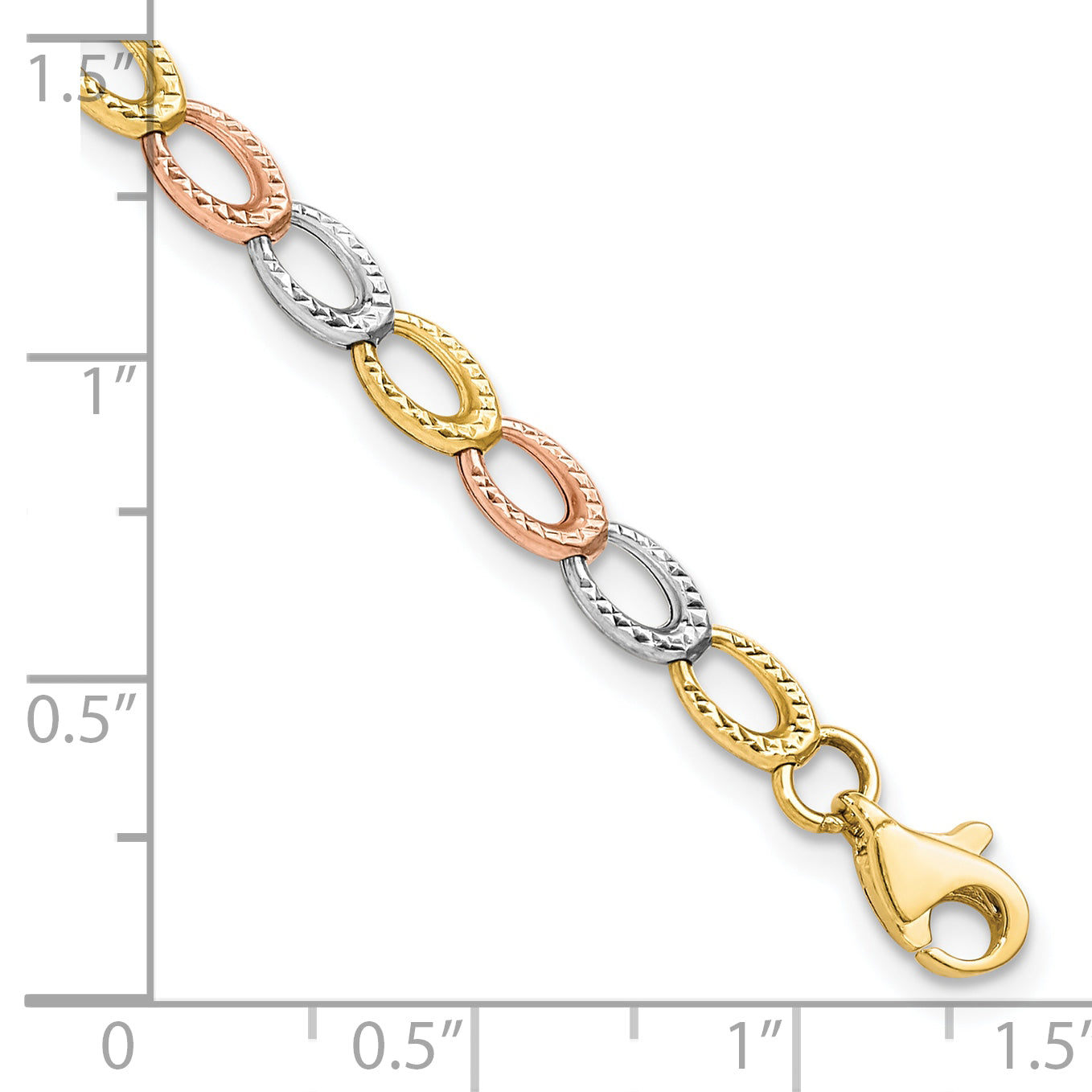 10K Tri-Color D/C Bracelet