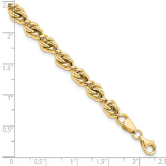 10K Polished Fancy Link Bracelet