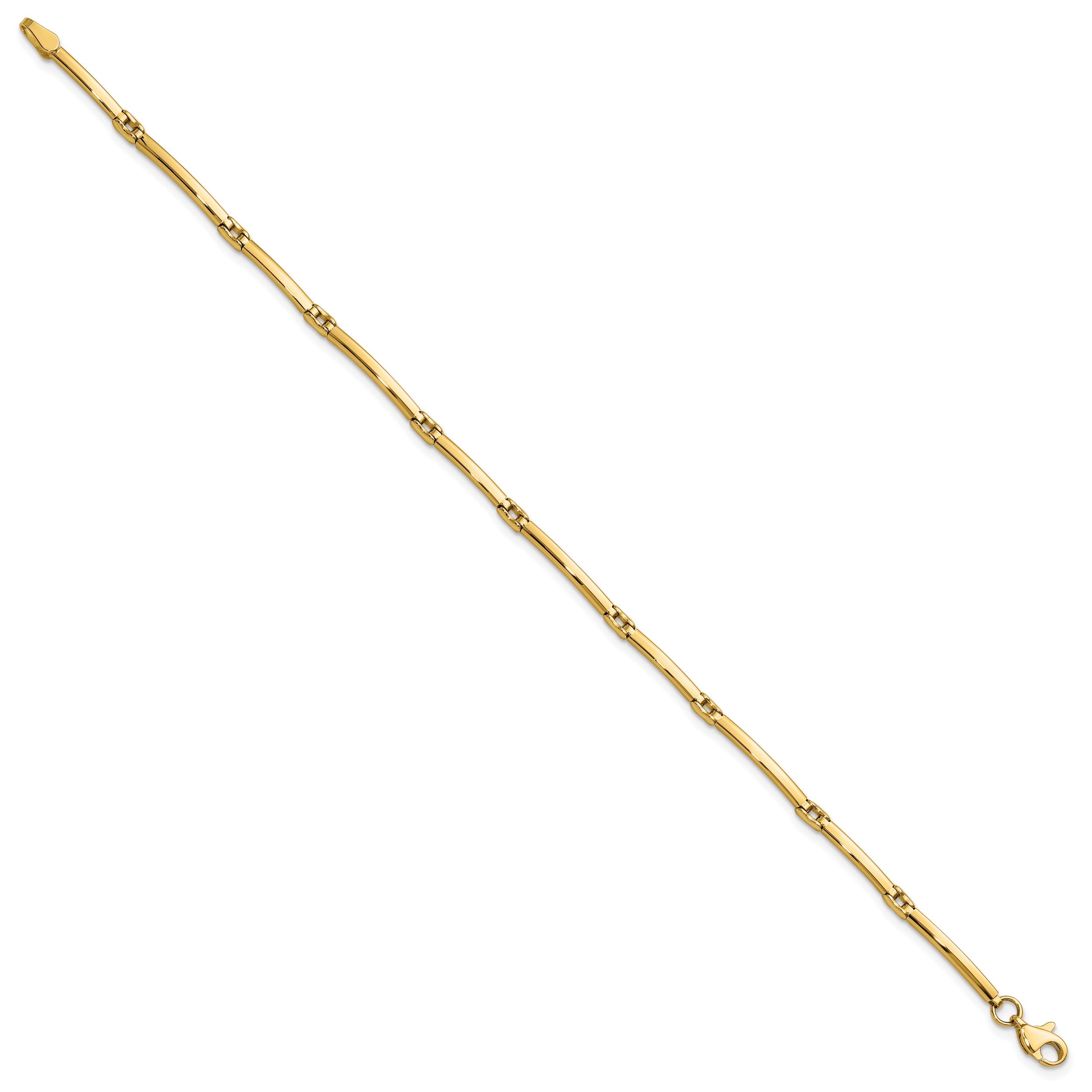10K Polished Fancy Link Bracelet